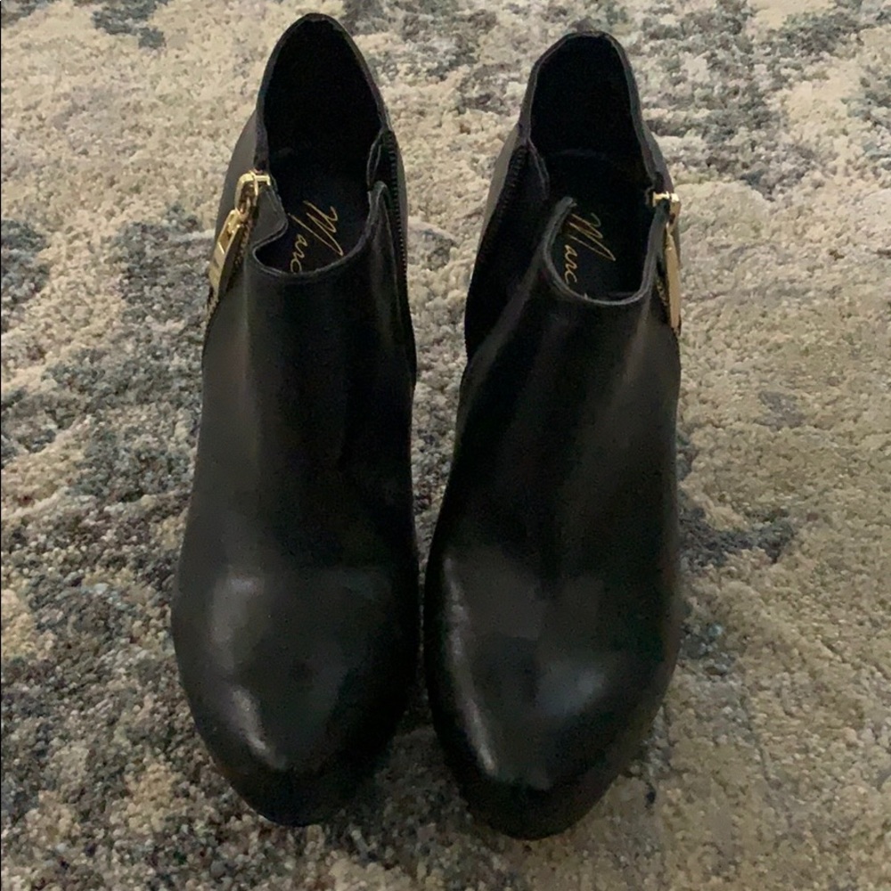 Black zip up booties